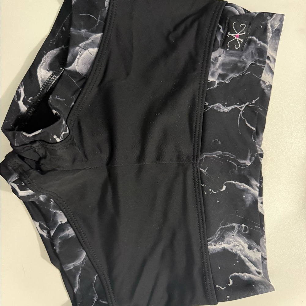 Stylish Black Marble Dance Briefs